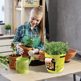 Suncoda Summer Savings 34x35cm Potato Grow Bag with Side Window & Handles 12" x 14" Yellow#2