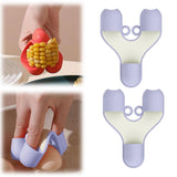 JWDX Oven Mitts Clearance, Mini Silicone Finger Oven Finger Food Tongs Kitchen Dishes Silicone Oven Heat Insulated Finger Glove Microwave Oven Silicone Non Slip Holder Kitchen Accessories Purple