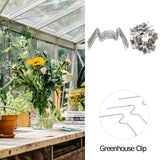 Ortofally 100pcs Greenhouse Glazing Z Overlap Clip Glazing Z Overlap Clip Glass Pane Clip 7.50X3.50X0.20CM Silver