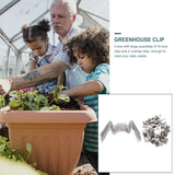 Ortofally 100pcs Greenhouse Glazing Z Overlap Clip Glazing Z Overlap Clip Glass Pane Clip 7.50X3.50X0.20CM Silver