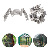 Ortofally 100pcs Greenhouse Glazing Z Overlap Clip Glazing Z Overlap Clip Glass Pane Clip 7.50X3.50X0.20CM Silver
