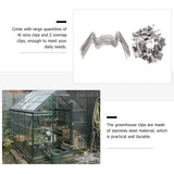 Ortofally 100pcs Greenhouse Glazing Z Overlap Clip Glazing Z Overlap Clip Glass Pane Clip 7.50X3.50X0.20CM Silver