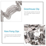 Ortofally 100pcs Greenhouse Glazing Z Overlap Clip Glazing Z Overlap Clip Glass Pane Clip 7.50X3.50X0.20CM Silver