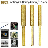 6Pcs Chainsaw Sharpener Grinding Stone File 4/4.8/5.5Mm Chains Saw Sharpening Chainsaw Stone File Chainsaw Ener Burr Power Tools 5.5Mm Smile Home