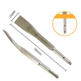 Curved Chisel Chisel Bit Drill Bit Round Shank Sds-Plus Square Handle 1Pc Carbon Steel Elbow Electric Pick Head 14×180×20Mm Smile Home 14×180×25Mm