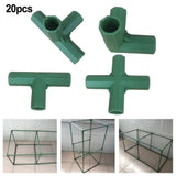 11mm Gardening Frame Connectors - Heavy Duty Greenhouse Support & Frame! Mix Smile Home A