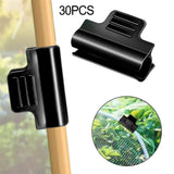 30pcs Greenhouse Pipe Clamps Garden Hoop Raised Bed Plant Clip Row Cover Support Smile Home