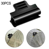 30pcs Greenhouse Pipe Clamps Garden Hoop Raised Bed Plant Clip Row Cover Support Smile Home