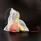 Fruit Protection Bags, Fruit Netting Bags for Fruit Trees Fruit Cover Mesh Bag with Drawstring, Netting Barrier Bags for Protecting Fruit and Vegetables, 1 Pcs, 3.93x5.9 3.93" x 5.9" White