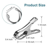 20 Pcs Garden Clips,Heavy Duty Stainless Steel Greenhouse Clamps,Strong Grip Greenhouse Clips,Metal Clips For Netting, Shade Cloth, Plant Cover On Garden Hoops Or Greenhouse Hoops,(20PCS,2.16 in) 20PCS