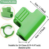 Greenhouse Clamps - Foil Clips - Pipe Clamps 11mm - Greenhouse Clips - Greenhouse Mounting - Tunnel Arch Clips - Vegetable Garden Accessories - Greenhouse - Fleece Cloth Holders - Bird Net Clamp - Insect Mesh Mounting - Garden Supplies - Plastic - Green -