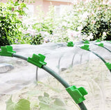 Greenhouse Clamps - Foil Clips - Pipe Clamps 16mm - Greenhouse Clips - Greenhouse Mounting - Tunnel Arch Clips - Vegetable Garden Accessories - Greenhouse - Fleece Cloth Holders - Bird Net Clamp - Insect Mesh Mounting - Garden Supplies - Plastic - Green -