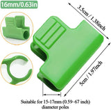 Greenhouse Clamps - Foil Clips - Pipe Clamps 11mm & 16mm - Greenhouse Clips - Combi Set - Greenhouse Mounting - Tunnel Arch Clips - Vegetable Garden Accessories - Fleece Cloth Holders - Bird Net Clamp - Insect Mesh Mounting - Garden Items - Green - 40 Pie