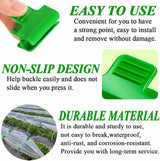 Greenhouse Clamps - Foil Clips - Pipe Clamps 11mm & 16mm - Greenhouse Clips - Combi Set - Greenhouse Mounting - Tunnel Arch Clips - Vegetable Garden Accessories - Fleece Cloth Holders - Bird Net Clamp - Insect Mesh Mounting - Garden Items - Green - 40 Pie