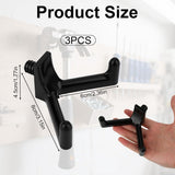 Allecto plus - Tool Hooks for Garden Hanger - Storage Accessories for Garden Tools - 3 Pieces Black - for Shovels and Rakes