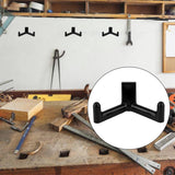 Allecto plus - Tool Hooks for Garden Hanger - Storage Accessories for Garden Tools - 3 Pieces Black - for Shovels and Rakes
