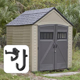 Storage Hooks for Sheds - Handy J/V-Shaped Tool Hooks - Compatible with various sheds - Storage accessories for a tidy shed