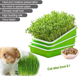 12.8x9.5x1.6 In Green Seed Sprouting Tray with Drain Holes,Microgreens Growing Trays,Growing Trays,seed Germination Propagation Trays for Garden,Home,Office