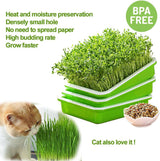 BPA Free Hydroponics Soilless Seeds Sprouter Microgreen Seed Sprouter Trays Seed Germination Double Tier Grow Trays with Lid 1PCS-Seed Sprouter Tray