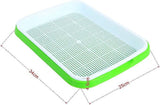 BPA Free Hydroponics Soilless Seeds Sprouter Microgreen Seed Sprouter Trays Seed Germination Double Tier Grow Trays with Lid 5PCS-Seed Sprouter Tray+Lid