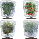 Darzheoy 1 Pack Garden Mesh Netting for Plants, 19.7 x 29.5 Inch Insect Bird Barrier Netting Mesh with Drawstring, Tomato Plant Cover Fruits Tree Netting Bags Protection for Vegetables 59" x 63" 1 Pack