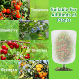 Darzheoy 1 Pack Garden Mesh Netting for Plants, 19.7 x 29.5 Inch Insect Bird Barrier Netting Mesh with Drawstring, Tomato Plant Cover Fruits Tree Netting Bags Protection for Vegetables 31.5" x 59" 2 Pack