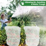 Darzheoy 1 Pack Garden Mesh Netting for Plants, 19.7 x 29.5 Inch Insect Bird Barrier Netting Mesh with Drawstring, Tomato Plant Cover Fruits Tree Netting Bags Protection for Vegetables 59" x 63" 2 Pack