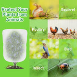 Darzheoy 1 Pack Garden Mesh Netting for Plants, 19.7 x 29.5 Inch Insect Bird Barrier Netting Mesh with Drawstring, Tomato Plant Cover Fruits Tree Netting Bags Protection for Vegetables 59" x 63" 2 Pack