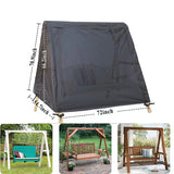 Swing Cover A-Frame Swing Covers Waterproof UV Resistant Weather Protector for Outdoor Courtyard Patio Furniture 72x67x55 Inch
