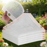 Garden Plants Shade Cloth with Grommets, 3.28x6.56ft Mesh Fabric Sunshade Cover Net, White