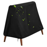 Black 3-Seater Swing Chair Cover, 85 x 55.1 x 66.9 in Waterproof Outdoor Furniture Cover, Heavy-Duty Polyester Patio Porch Swing Protection for Garden & Yard