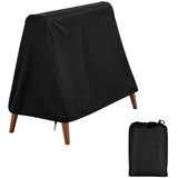 Black 3-Seater Swing Chair Cover, 85 x 55.1 x 66.9 in Waterproof Outdoor Furniture Cover, Heavy-Duty Polyester Patio Porch Swing Protection for Garden & Yard