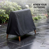 Black 3-Seater Swing Chair Cover, 85 x 55.1 x 66.9 in Waterproof Outdoor Furniture Cover, Heavy-Duty Polyester Patio Porch Swing Protection for Garden & Yard