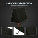 Black 3-Seater Swing Chair Cover, 85 x 55.1 x 66.9 in Waterproof Outdoor Furniture Cover, Heavy-Duty Polyester Patio Porch Swing Protection for Garden & Yard