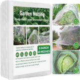 Professional Grade 60-Mesh Plant Protection Netting, 6.5ft x 16.4ft Ultra Fine Wind & Insect Barrier, Easy to Cut and Customize, for Raised Garden Beds, Greenhouse Sides or Row Covers