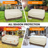 Patio Loveseat Cover Heavy Duty Outdoor Furniture Protector Water Resistant Sun Protection Durable Furniture Cover for Garden and Yard Use