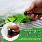 Garden Netting for Raised Beds, 4.92x1.48x1.31ft Raised Bed Cover with Drawstring, Fine Mesh Garden Covers for Raised Beds, Bird Barrier Screen to Protect Vegetables, Fruits, Flowers