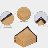 Square Shade Cloth with Grommets - Durable Sunblock Mesh Tarp for Garden, Patio, Greenhouse, Pergola & Chicken Coop Cover, UV Resistant & Breathable