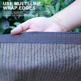 Heavy Duty Knitted Mesh Shade Cloth with Grommets - Black Mesh Screen for Patio Canopy, Garden, Porch, Greenhouse, Pools & Dog Kennel, Durable & UV Resistant