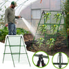 Trellis for Climbing Plants Outdoor,16 inX47 in A-Frame Cucumber Trellis for Raised Bed with Climbing Net, Garden Trellis for Climbing Plants for Cucumber,Tomato, Grapes and Flowers