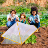 Foldable Raised Garden Beds Vegetable Rows Plant Protector, Plant Net Cage Guard Greenhouse Cover for Protecting Vegetable Fruit from Animals（white 49*38*22cm）