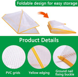 Foldable Raised Garden Beds Vegetable Rows Plant Protector, Plant Net Cage Guard Greenhouse Cover for Protecting Vegetable Fruit from Animals（white 49*38*22cm）