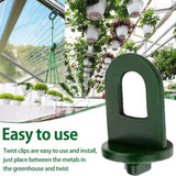 50pcs Greenhouse Plant Crop Clamps Greenhouse Hanging Clamp Crop Hooks