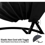 Barsinfi Oxford Zipper Hanging Chair Cover 190 X 115 Cm Waterproof Cover for Garden and Outdoor Furniture 190 X 115 Cm_max