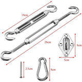 Triangular, Square and Rectangle Shade Sail Fixing Kit 304 Stainless Steel Shade Cloth Fixing Accessories Kit, Solar Shade Sail Mounting Kit, 8mm