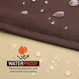 Outdoor Garden Bench Cover 210D Oxford Waterproof Windproof Tear Resistant UV Protection Beige Patio Furniture Cover, 147x83x79cm