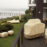 Outdoor Garden Bench Cover 210D Oxford Waterproof Windproof Tear Resistant UV Protection Beige Patio Furniture Cover, 147x83x79cm