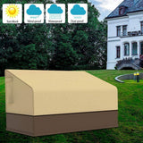 Outdoor Garden Bench Cover 210D Oxford Waterproof Windproof Tear Resistant UV Protection Beige Patio Furniture Cover, 147x83x79cm