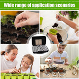 48 Slots Seed Storage Organizer with Seed Jars, Label Stickers and Funnel, Garden Seed Saving Box for Flowers, Plants and Vegetables, Black, Seeds Not Included