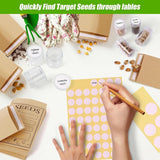 48 Slots Seed Storage Organizer with Seed Jars, Label Stickers and Funnel, Garden Seed Saving Box for Flowers, Plants and Vegetables, Black, Seeds Not Included